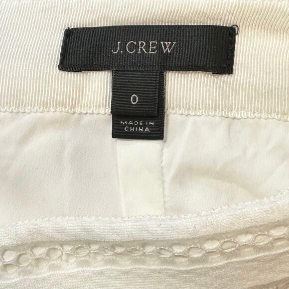 2/$30 J. Crew Striped Eyelet Skirt White C6005 Size 0 - Picture 9 of 12